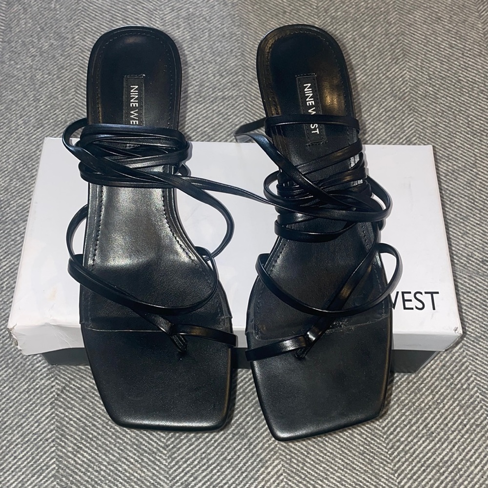 Like New - Black Strappy Heels